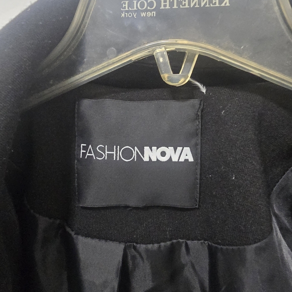 Fashion Nova Black Pea Coat - Picture 11 of 12